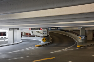 Covered parking at the San Francisco airport.