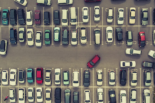 Crowded Parking Lot crowded parking lot